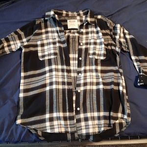 Mossimo black and white plaid flannel